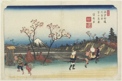 No.5: Distant View of Mt. Fuji as Seen from Omiya Station, 1830-1844 by Keisai Eisen